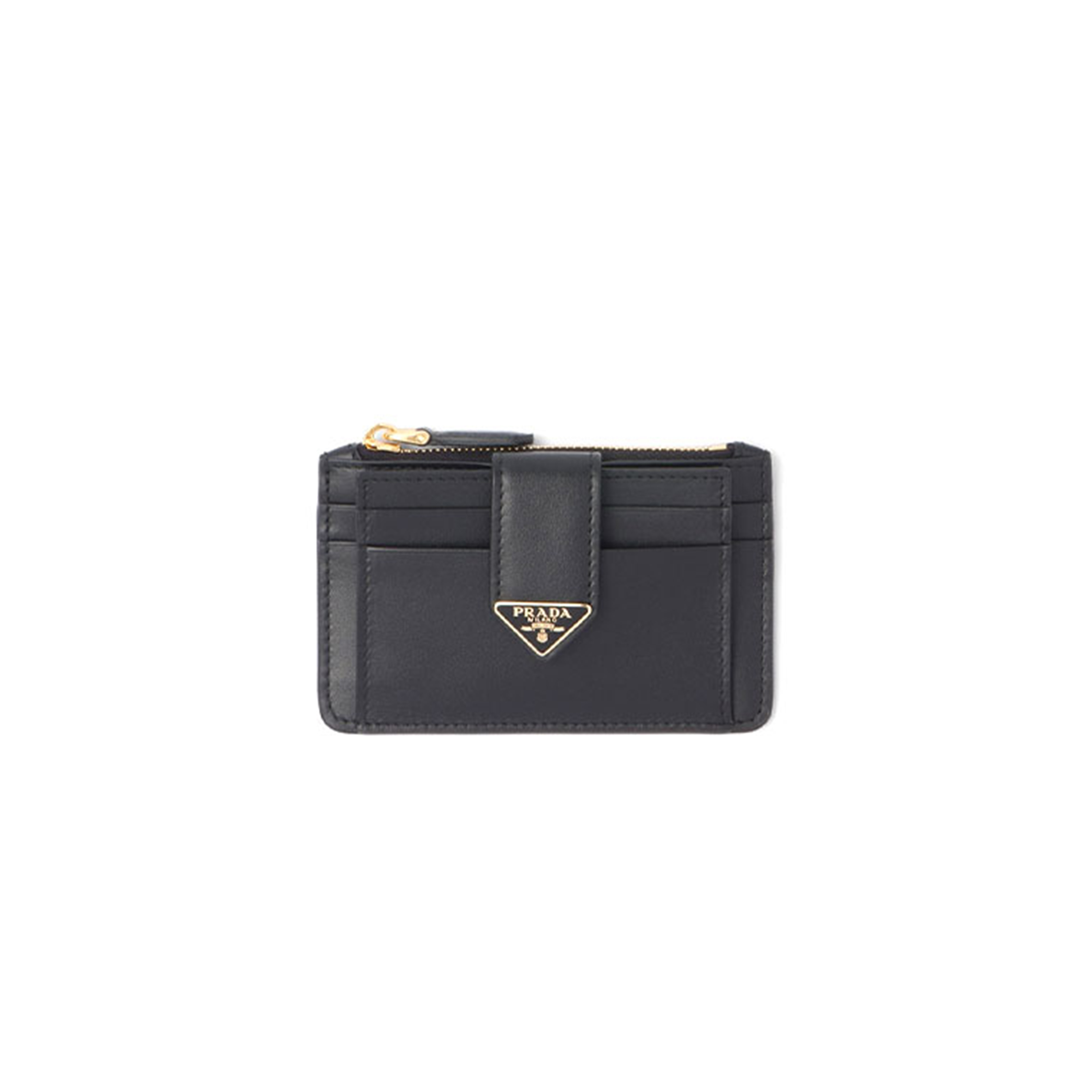 Pra*a leather card holder 1mc038 (12*7.5cm)